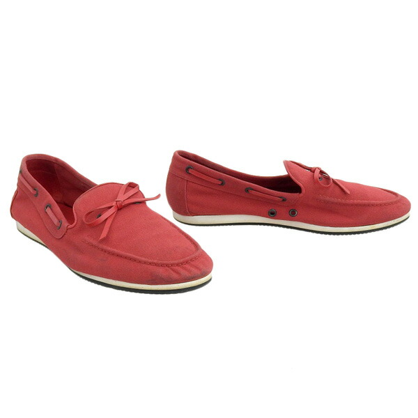 楽天市場】エルメス HERMES キャンバス デッキシューズ メンズ 赤