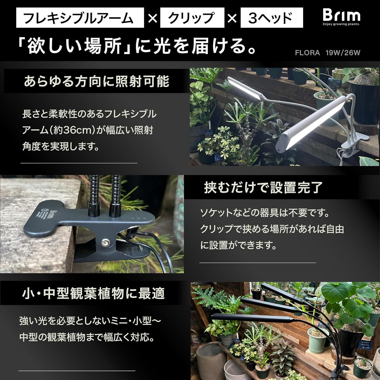 楽天市場】BRIM(ブリム) FLORA 植物育成ライト LED 雑誌anan掲載商品