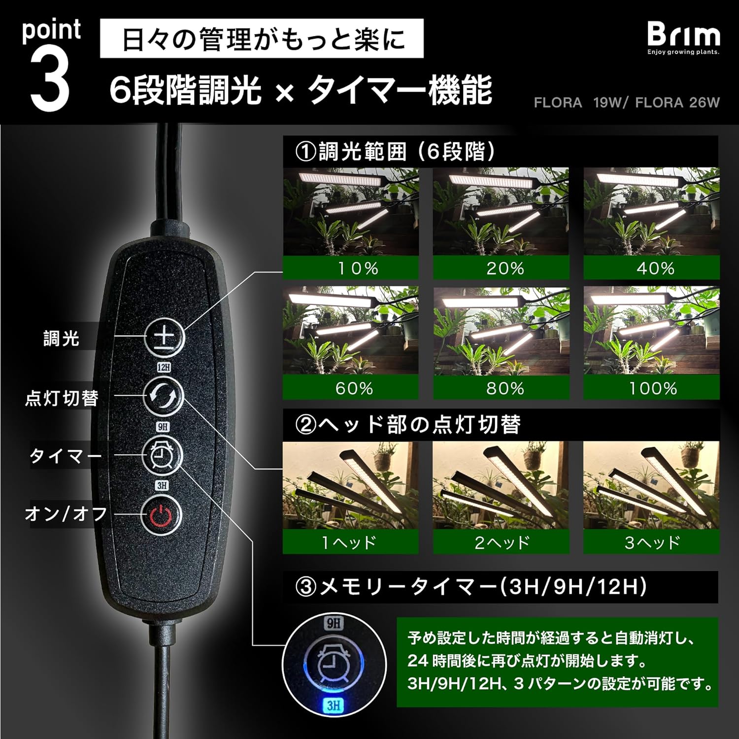 楽天市場】BRIM(ブリム) FLORA 植物育成ライト LED 雑誌anan掲載商品