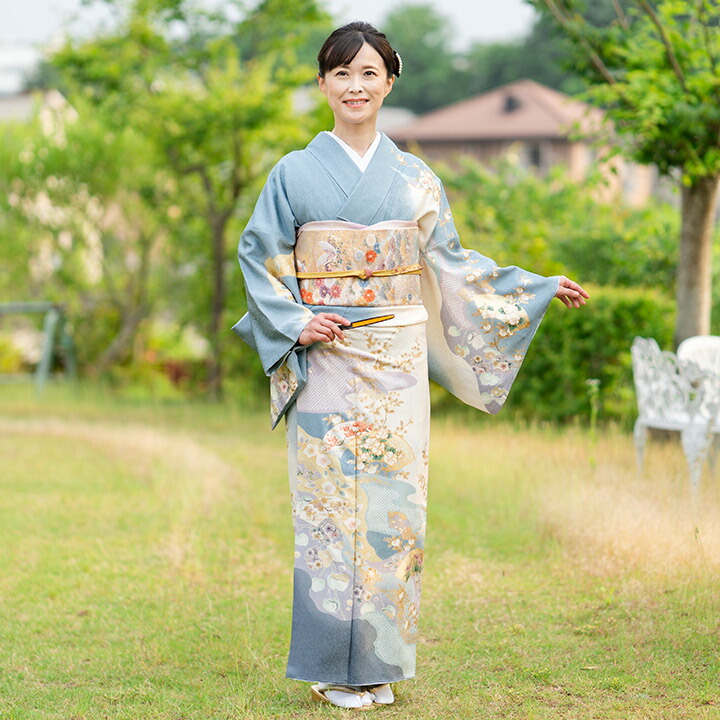 楽天市場】【レンタル】高級正絹 訪問着 フルセットレンタル訪問着