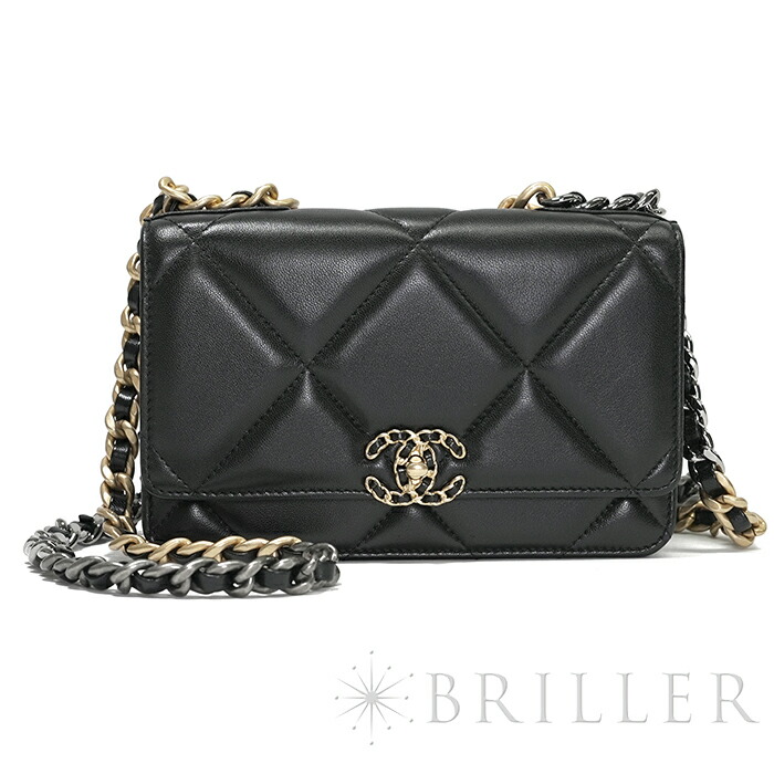 楽天市場】シャネル 19 チェーンウォレット シャイニーラムスキン