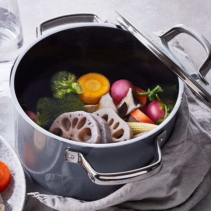 楽天市場】両手鍋 深型 両手鍋 24cm フュージョンテック ミネラル ハイ