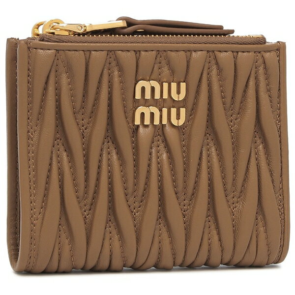 楽天市場】ミュウミュウ 二つ折り財布 マテラッセ ゴールド レディース