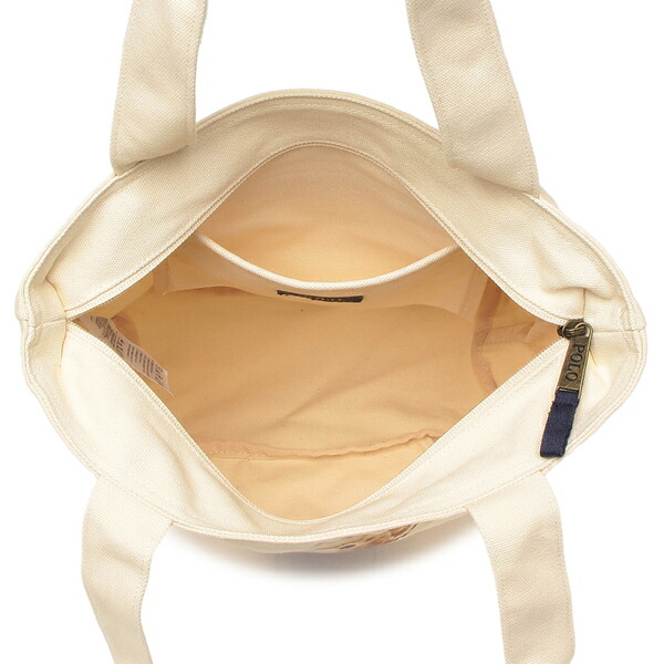 楽天市場】ポロラルフローレン トートバッグ ベージュ レディース POLO