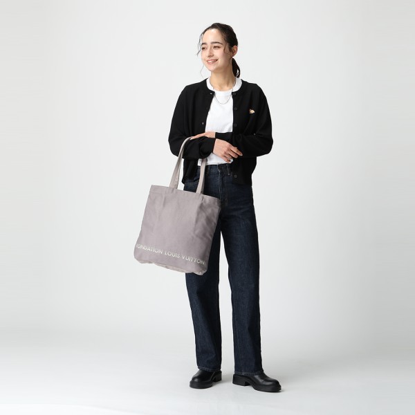 楽天市場】フォンダシオン ルイヴィトン トートバッグ グレー ルイ