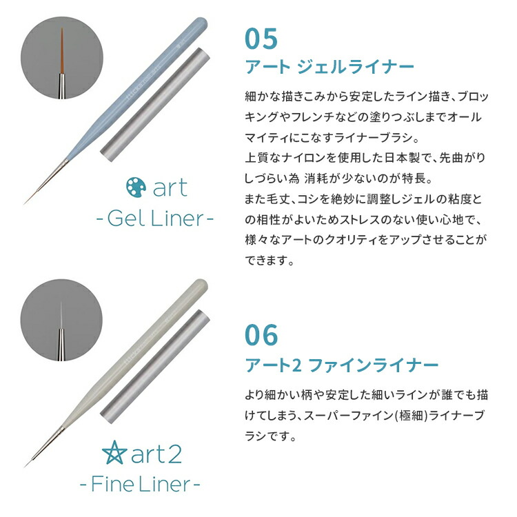 楽天市場】flicka nail arts フリッカネイルアーツ ジェルブラシ