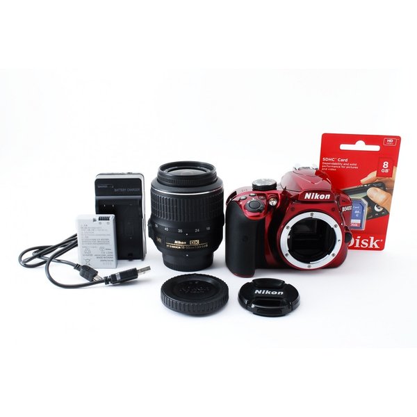 楽天市場】【中古】ニコン Nikon D3400 レンズキット レッド 美品