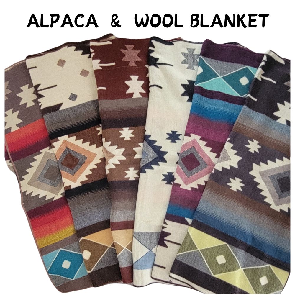 楽天市場】【南米産】アルパカ ウールブランケット キャンプ