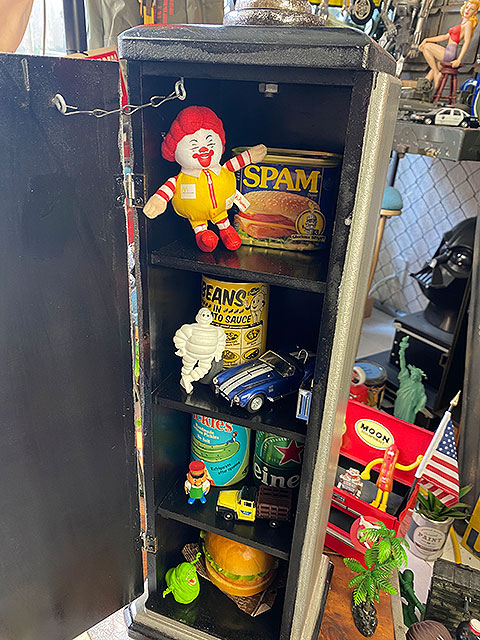 楽天市場】ルート66 ガスポンプ型キャビネット CDタワー （シルバー