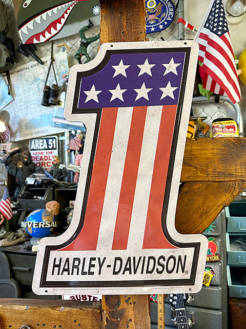 楽天市場】ハーレーダビッドソン エンボスティンサイン （ナンバー1