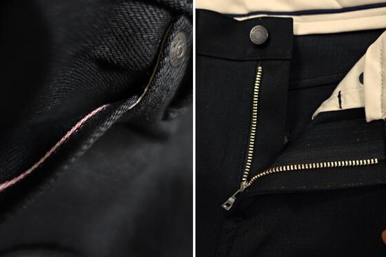 楽天市場】桃太郎ジーンズブラックデニムスタンダードテーパードジップ