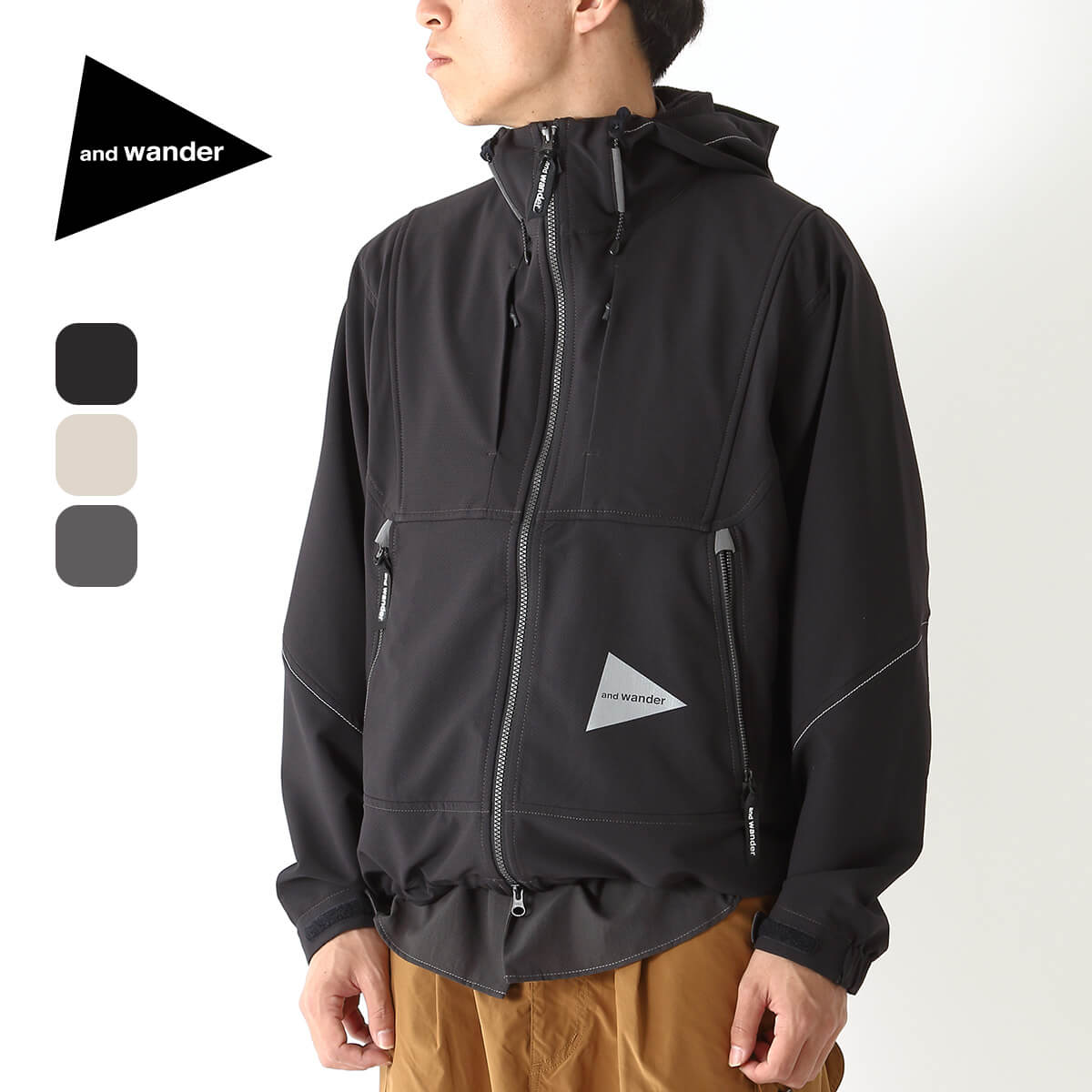 楽天市場】アンドワンダー ライトストレッチシェルジャケット and