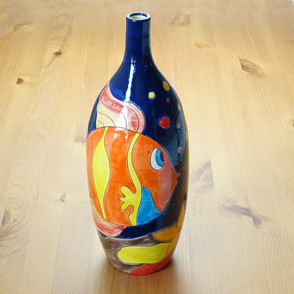 楽天市場】南イタリア レッチェ お魚柄 素焼き テラコッタ 陶器製 飾り