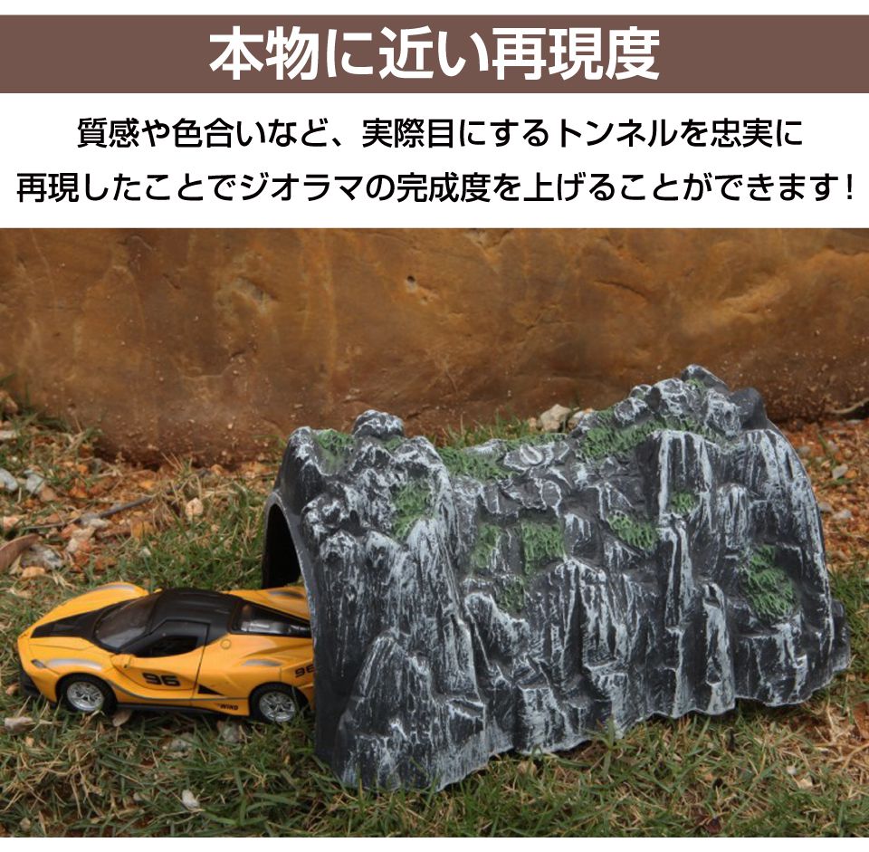 楽天市場】ジオラマ nゲージ ミニチュア モデル洞窟 列車用 山 鉄道