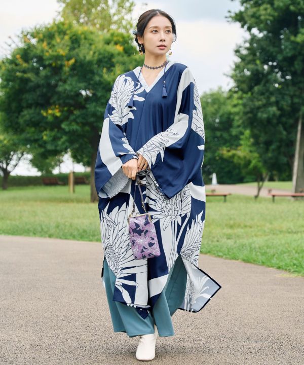 楽天市場】倭物やカヤ公式店 [花影ワンピース] 和柄 和モダン 和服