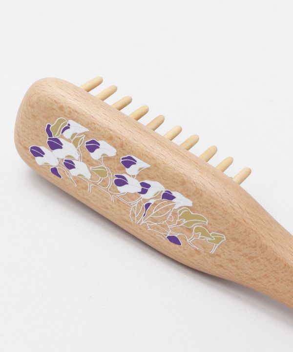 楽天市場】倭物やカヤ公式店 [花の四角つげ櫛ブラシ] 和柄 和モダン