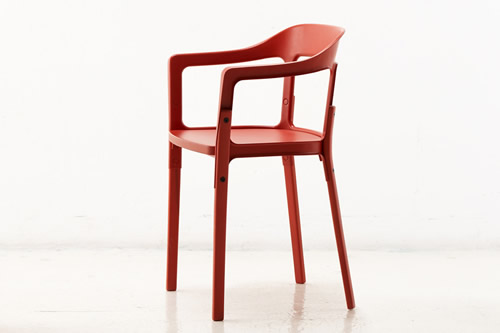 楽天市場】マジス スティールウッドチェア アームチェア ブラック