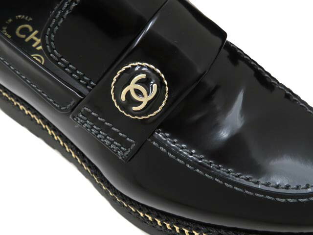 楽天市場】CHANEL ローファー 21B G37671 シャイニー カーフスキン