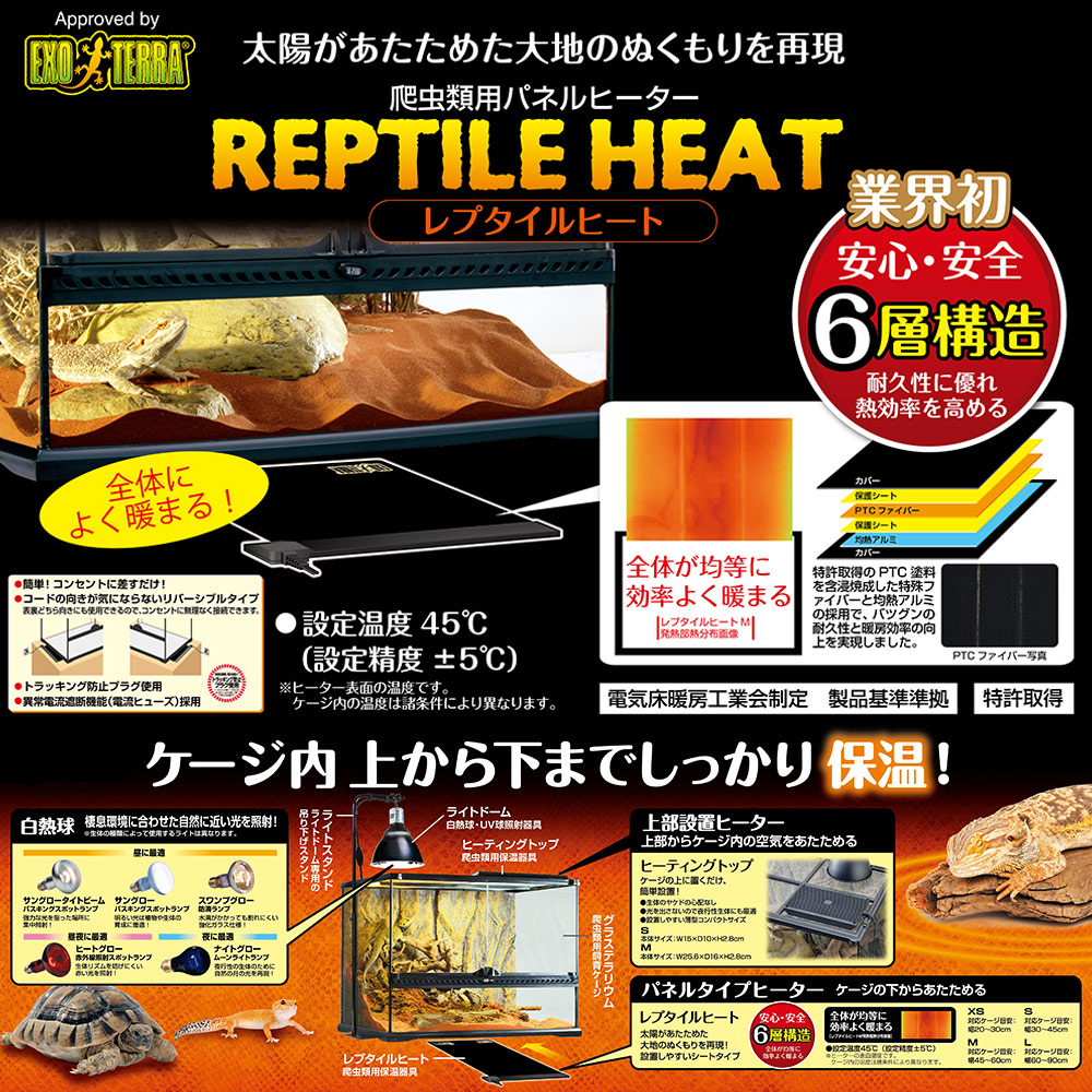 楽天市場】GEX エキゾテラ レプタイルヒート XS 6W 爬虫類