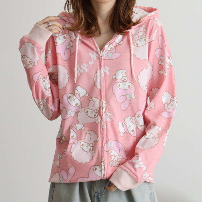 楽天市場】マイメロディ サンリオ キャラクターズ パーカー 総柄