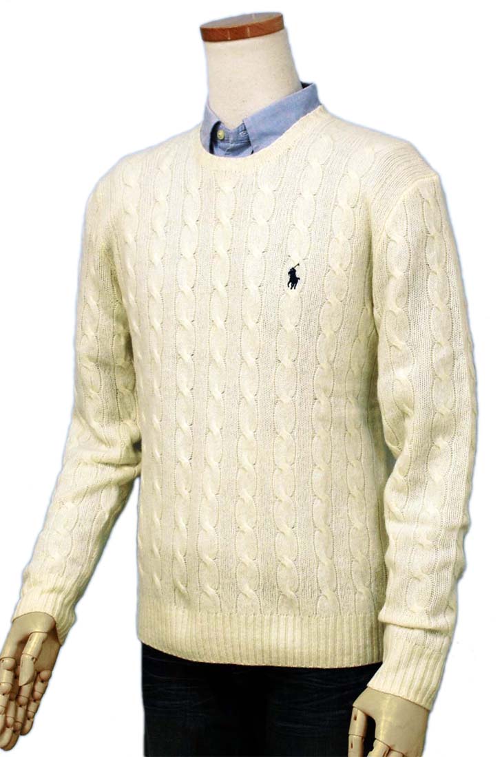楽天市場】POLO by Ralph Lauren Men's定番カシミヤ混 ケーブル編み