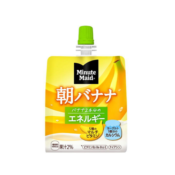 楽天市場】ミニッツメイド朝バナナ180gパウチ 送料無料 合計 24 本（6