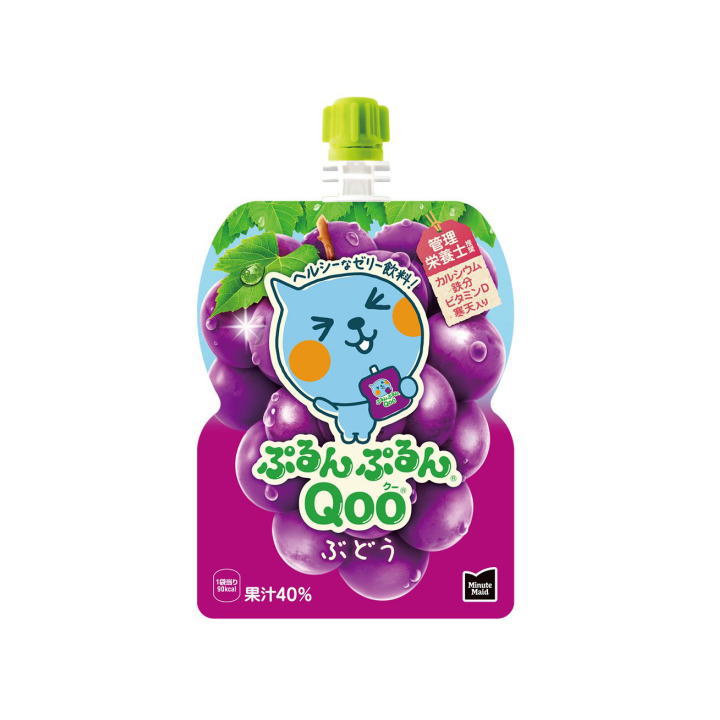 楽天市場】ミニッツメイド ぷるんぷるん Qoo ぶどう 125g パウチ 送料