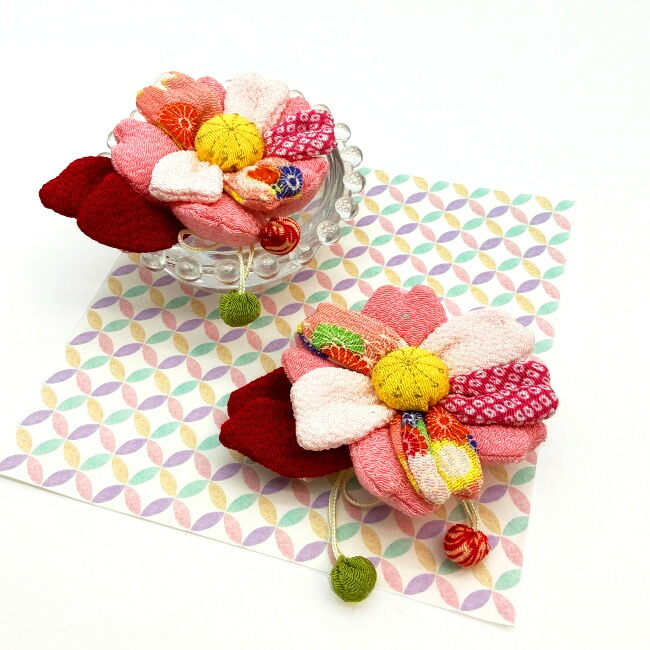 楽天市場】ちりめん細工 キット ちりめん パーツ 花 [季節のお花 桜B