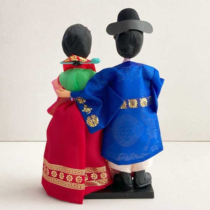 楽天市場】韓国民芸品 韓服人形〈花嫁＆花婿セット〉 伝統婚礼を彩る