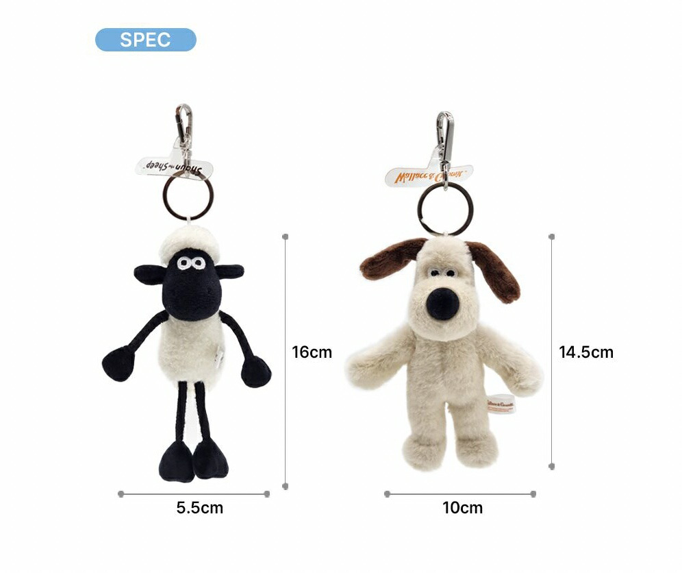 楽天市場】ウォレスとグルミット キーリング ぬいぐるみ グッズ 韓国