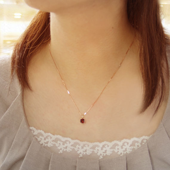 楽天市場】ガーネット 大粒6ミリ ネックレス ペンダントトップ ヘッド