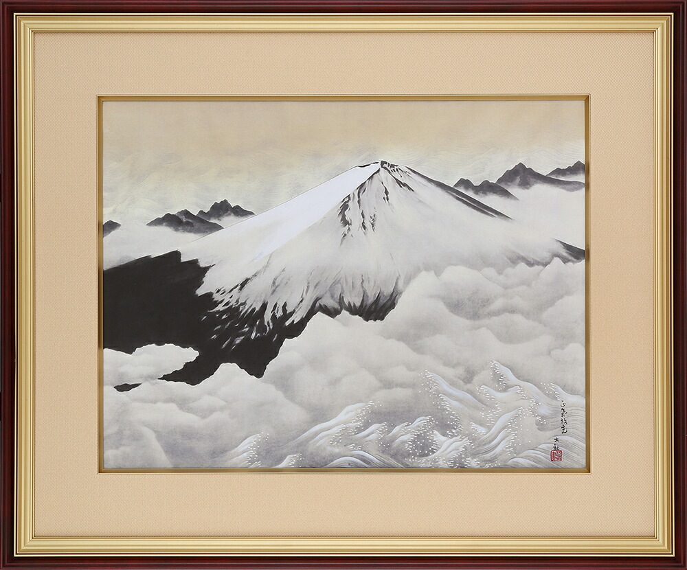 楽天市場】横山大観 正気放光 複製画 巧芸画 額 掛け軸 10号 大塚巧藝