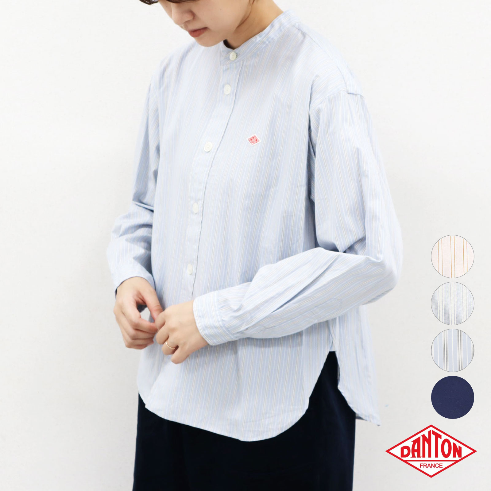 楽天市場】レディース 36-38 ダントン ピンク ブルー ストライプ