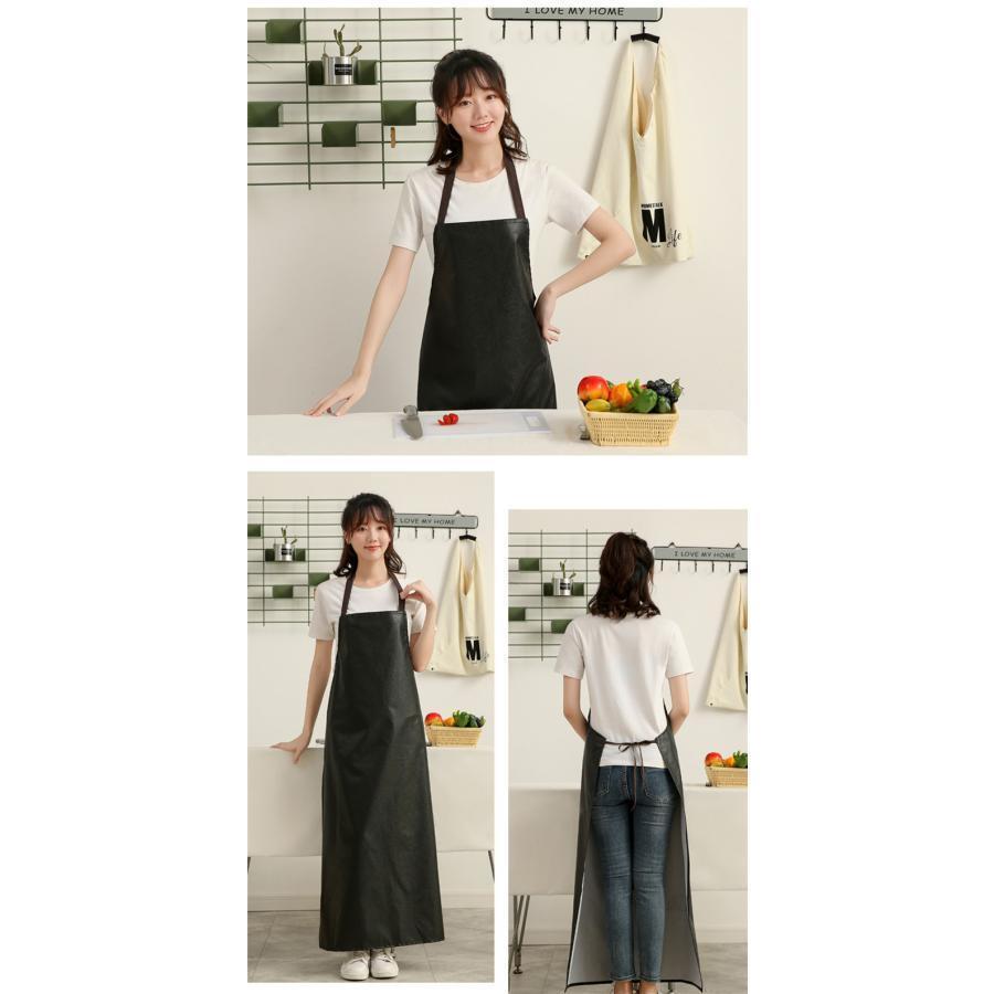 楽天市場】エプロン ワークエプロン 防水 防油 汚れ防止 PUレザー H型