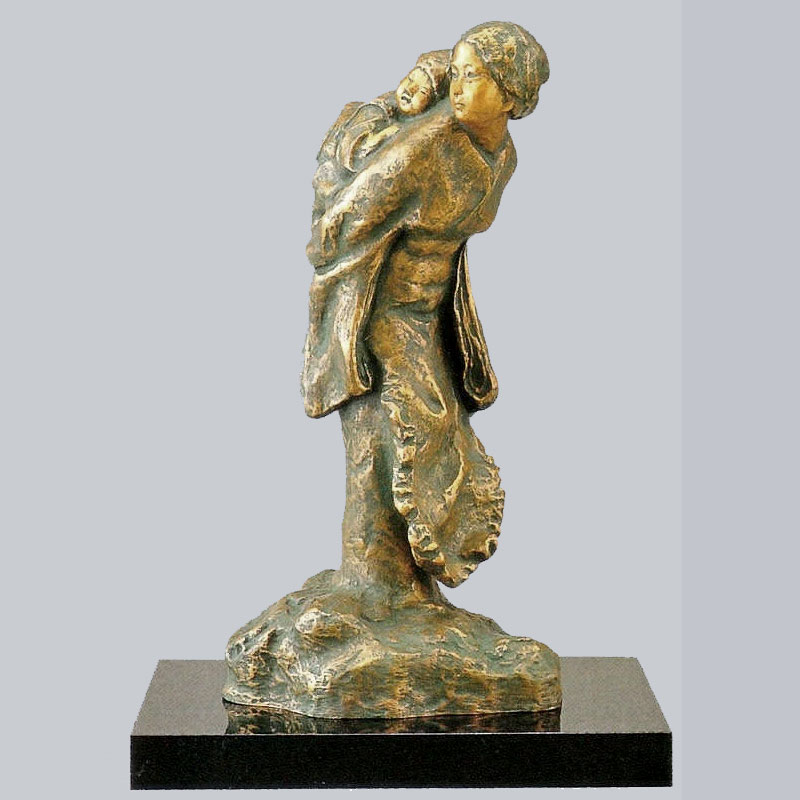 楽天市場】＊ 彫刻 北村西望 「若き日の母」 ブロンズ像 銅製 桐箱入り