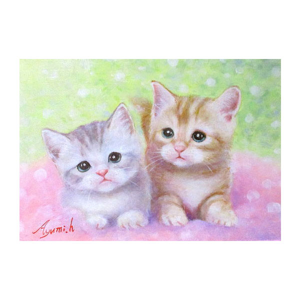 楽天市場】油彩画 SM号 絵画 なかよし 星野歩 手描き 額付き 油絵 肉筆