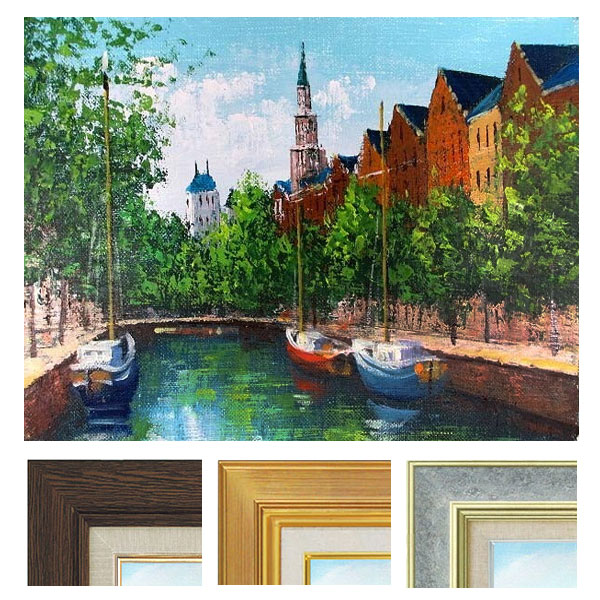 楽天市場】油彩画 F6号 広瀬和之 「アムステルダム」 真筆 額入り 額装