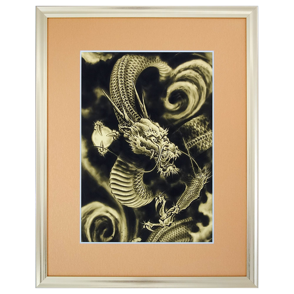 楽天市場】「開運金龍」 日本画 今井玲豊／筆 ジクレー版画 額入り