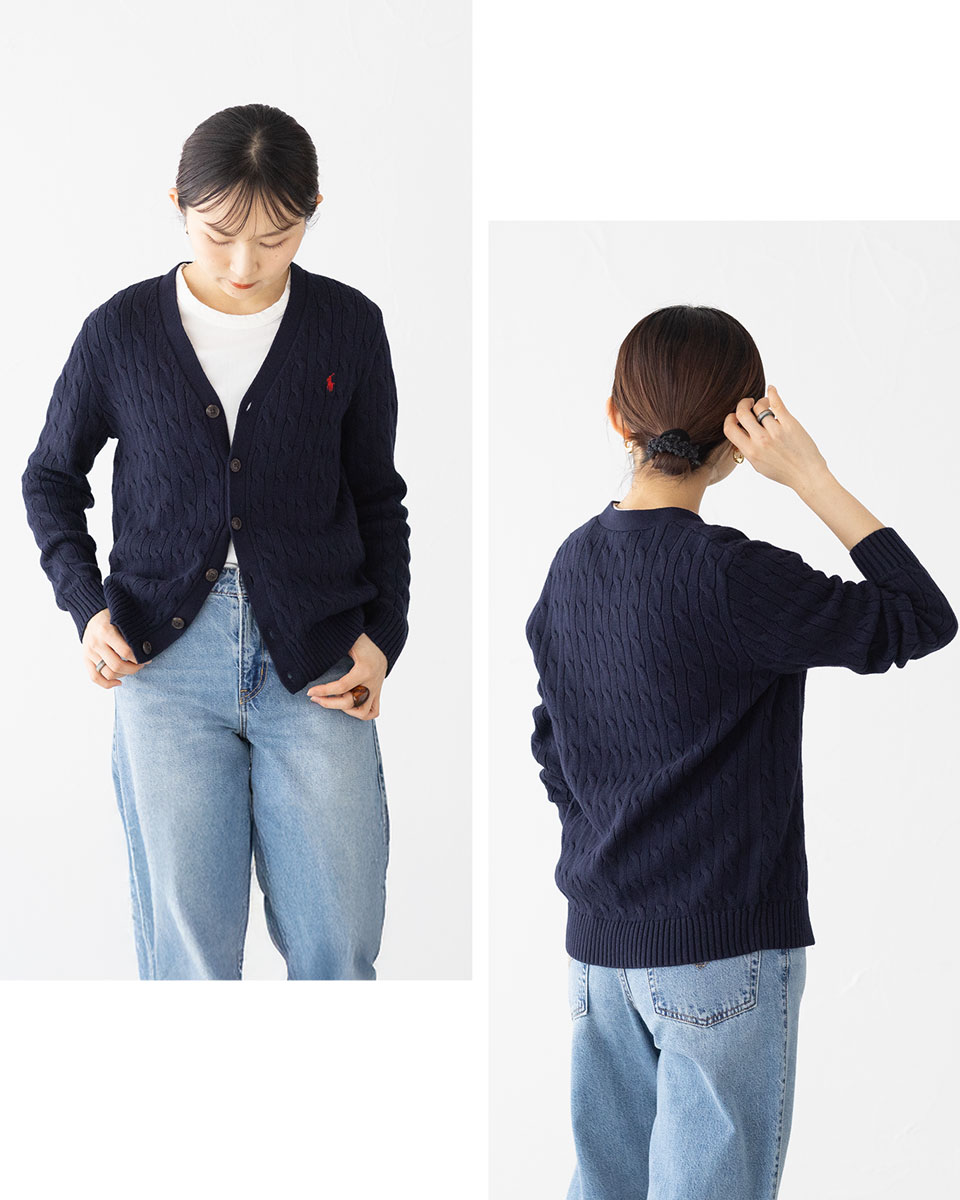 楽天市場】ポロ ラルフローレン ケーブル編み カーディガン セーター