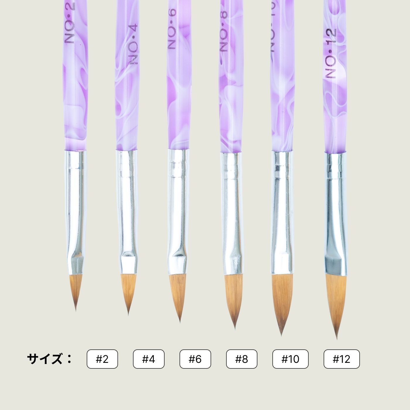 楽天市場】ジェルネイルブラシ アクリル用ブラシ 6サイズ ネイルブラシ