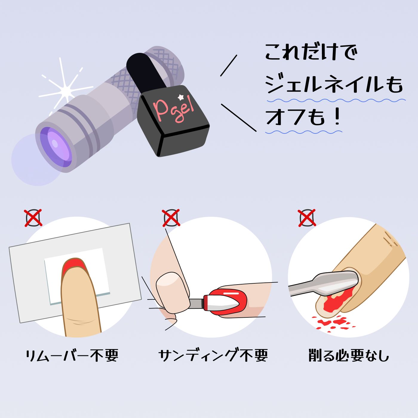 楽天市場】はがせる ジェルネイル カラージェル 自爪 ピージェルセット