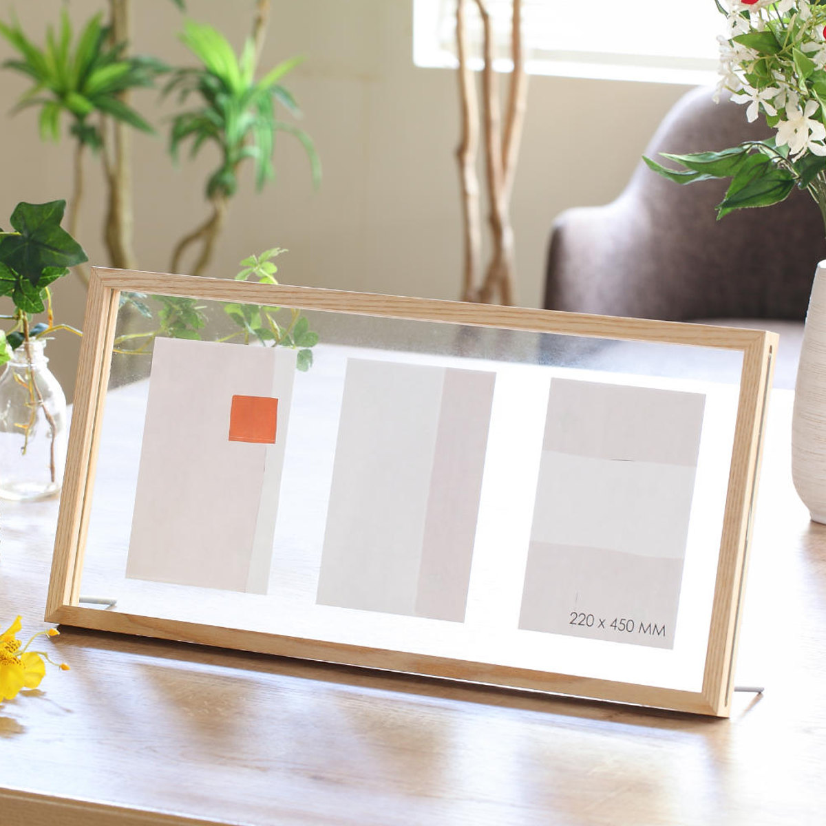 楽天市場】フォトフレーム CAN-04 ポストカードサイズ 3連 （ フォト