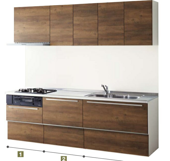 楽天市場】クリナップ システムキッチンラクエラI型間口2550ミリ食洗器