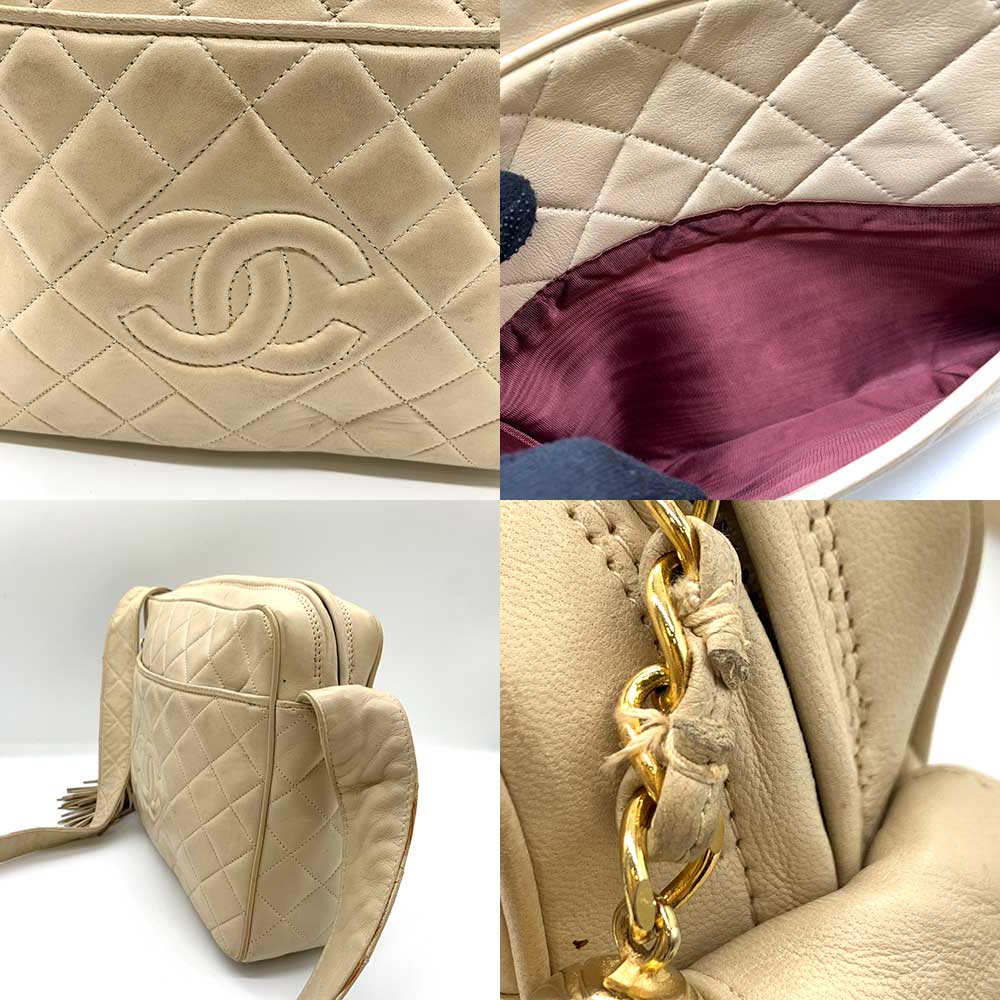 楽天市場】シャネル バッグ マトラッセ ショルダーバッグ ベージュ
