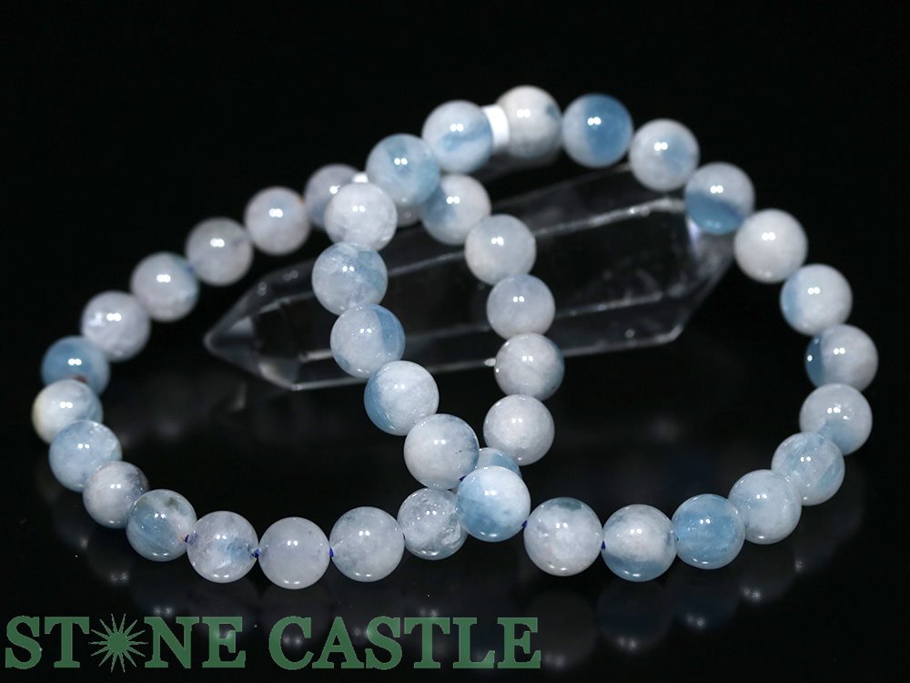 楽天市場】☆高品質☆【ブレスレット】アクアマリンインクォーツ (約9