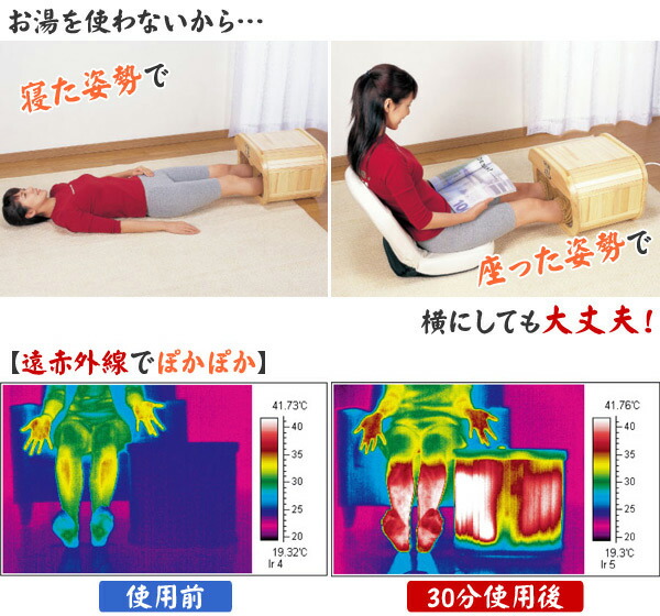 楽天市場】【あす楽】ぽかぽか足湯DX 天然木仕様 脚温器 AY-2022_AH