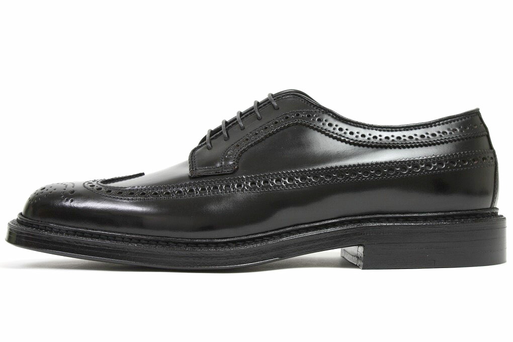 楽天市場】オールデン ロング・ウィングチップ コードバン ブラック