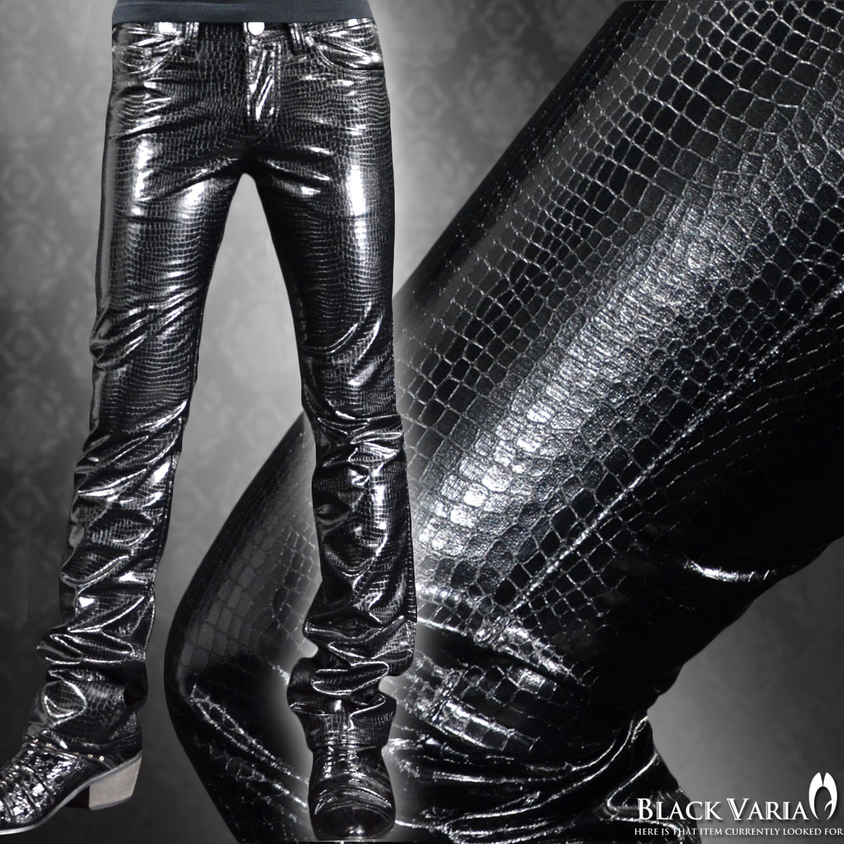 楽天市場】BLACK VARIA ブラックバリア blackvaria レザーパンツ PU