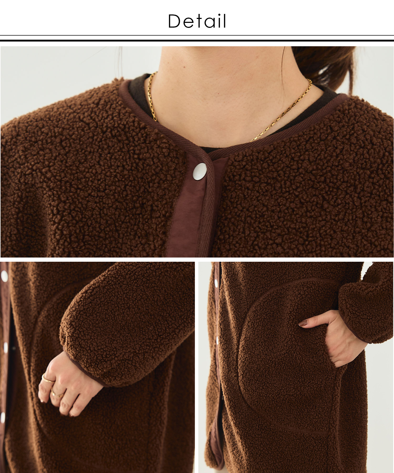 楽天市場】洗える 軽い アウター ボア コート レディース ノーカラー