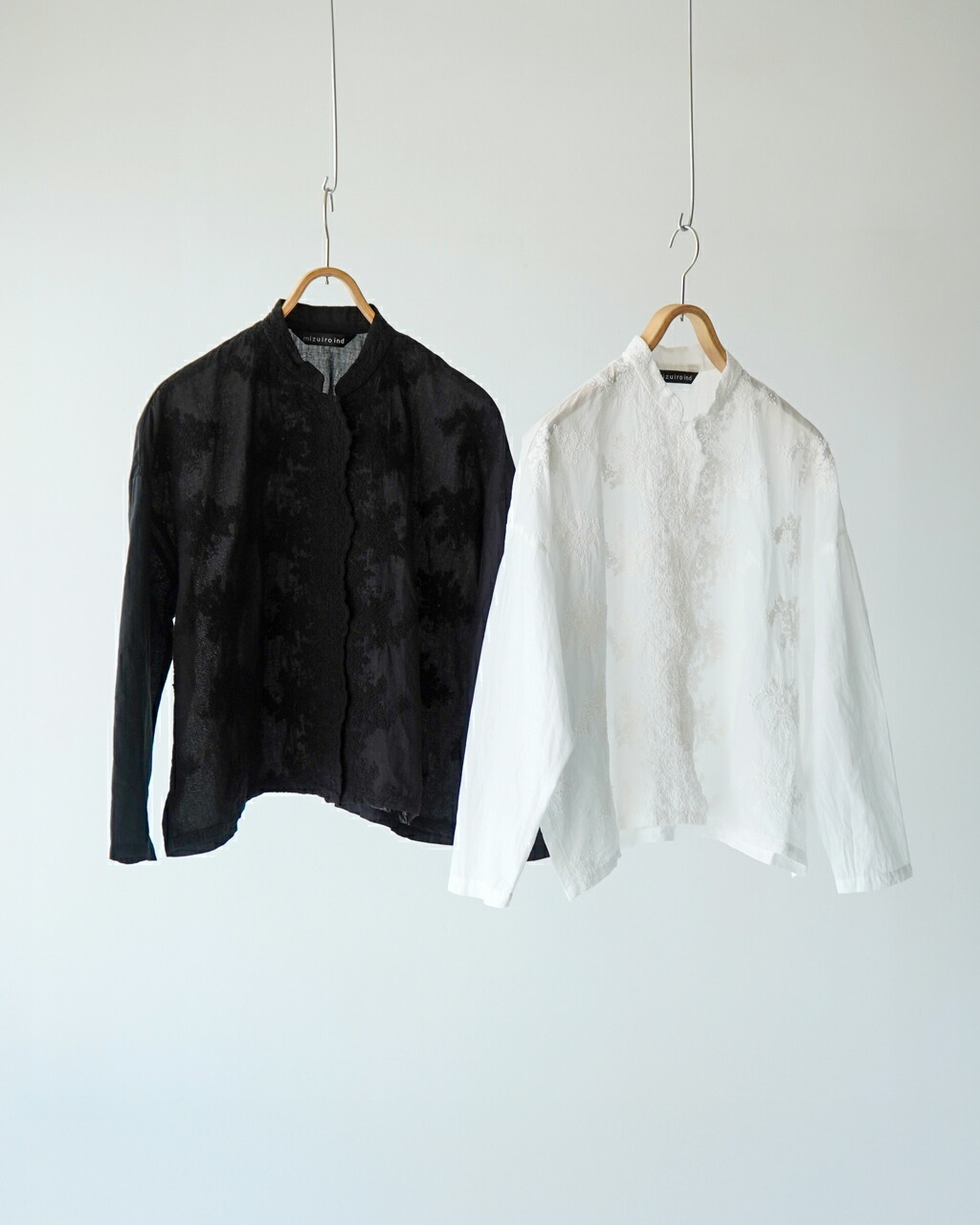 楽天市場】ミズイロインド mizuiro ind レース スタンドカラー ワイド